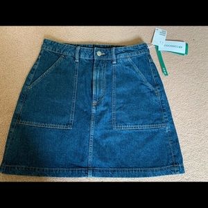 Denim A-line skirt